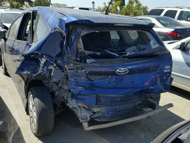 JTDZN3EU4D3287224 - 2013 TOYOTA PRIUS V BLUE photo 9