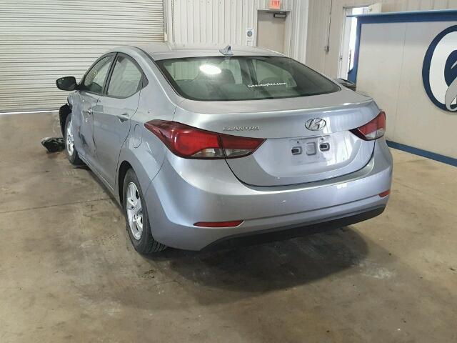 5NPDH4AE6FH579406 - 2015 HYUNDAI ELANTRA SE SILVER photo 3