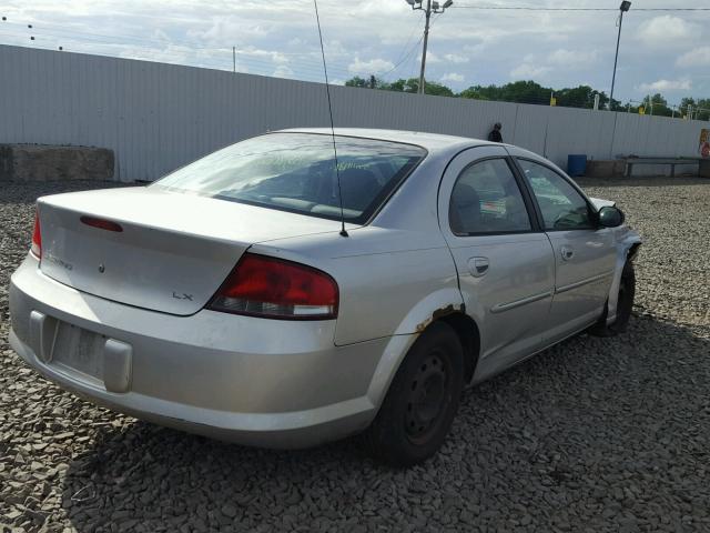 1C3EL46X31N673639 - 2001 CHRYSLER SEBRING LX GRAY photo 4