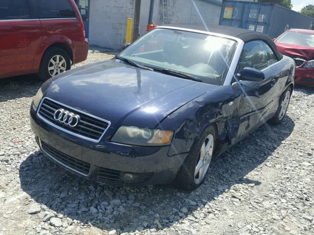 WAUAC48H84K022011 - 2004 AUDI A4 1.8 CAB BLUE photo 2