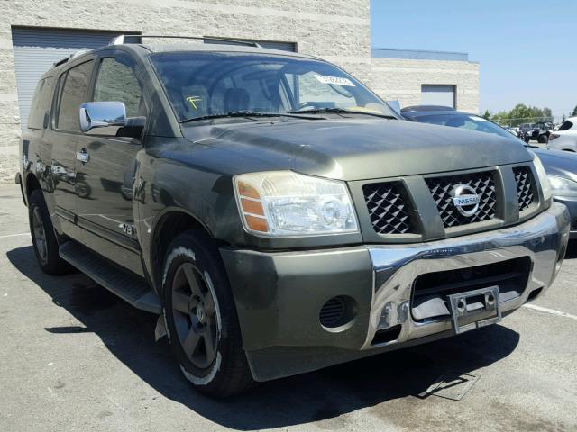 5N1AA08A15N710450 - 2005 NISSAN ARMADA SE GREEN photo 1