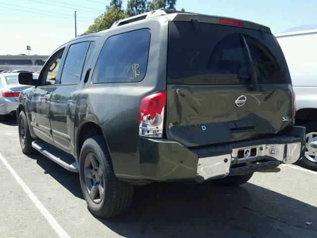 5N1AA08A15N710450 - 2005 NISSAN ARMADA SE GREEN photo 3