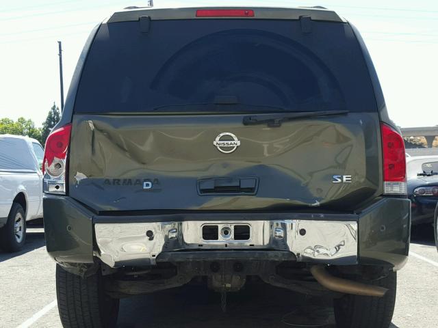 5N1AA08A15N710450 - 2005 NISSAN ARMADA SE GREEN photo 9