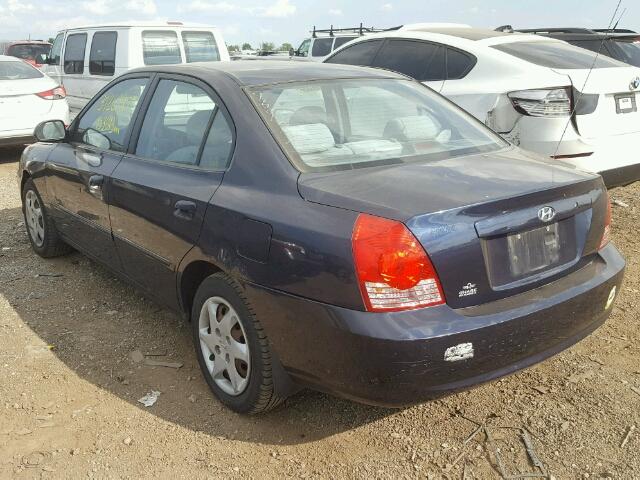 KMHDN46D25U032755 - 2005 HYUNDAI ELANTRA GL BLUE photo 3