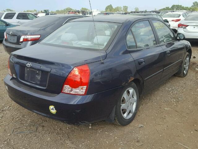 KMHDN46D25U032755 - 2005 HYUNDAI ELANTRA GL BLUE photo 4