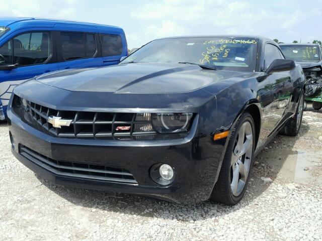 2G1FB1E37D9209043 - 2013 CHEVROLET CAMARO LT BLACK photo 2