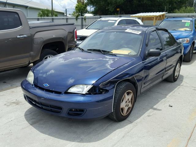 1G1JC524327117440 - 2002 CHEVROLET CAVALIER B BLUE photo 2