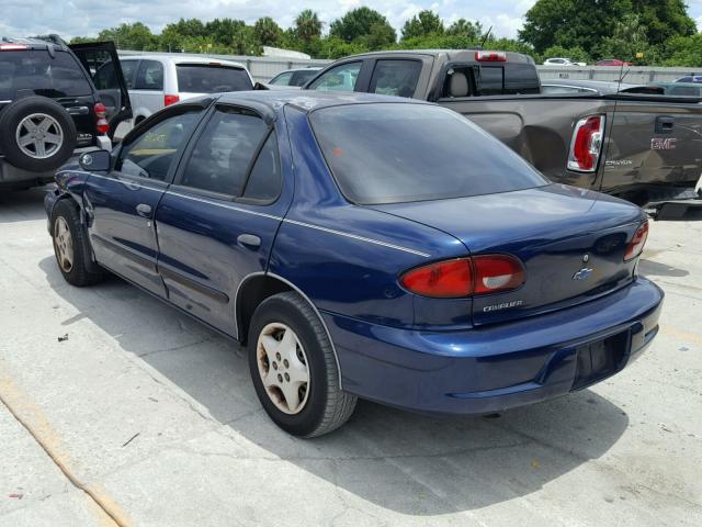 1G1JC524327117440 - 2002 CHEVROLET CAVALIER B BLUE photo 3