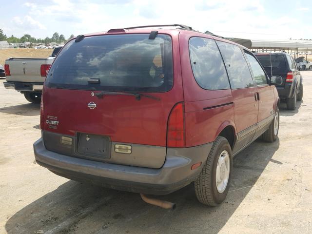 4N2DN11W0RD852265 - 1994 NISSAN QUEST XE RED photo 4