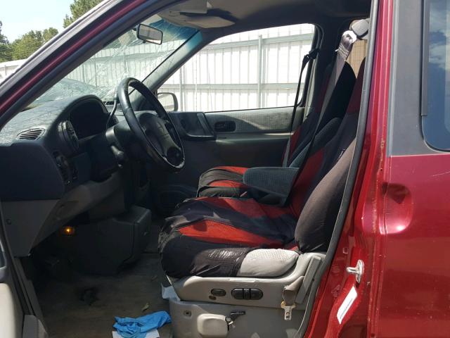 4N2DN11W0RD852265 - 1994 NISSAN QUEST XE RED photo 5