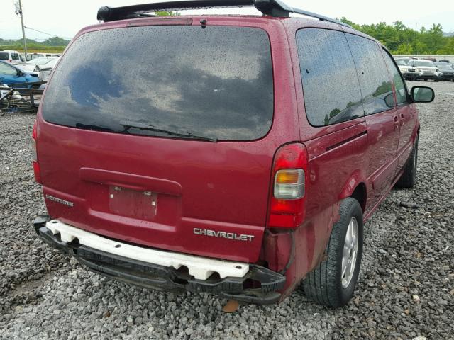 1GNDX13E34D261736 - 2004 CHEVROLET VENTURE LU RED photo 4