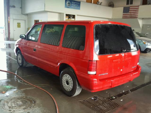 2P4GH2538RR791401 - 1994 PLYMOUTH VOYAGER RED photo 3