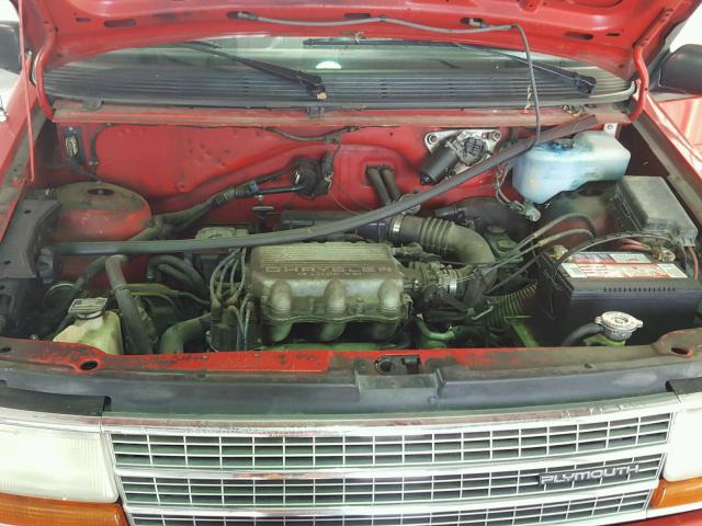 2P4GH2538RR791401 - 1994 PLYMOUTH VOYAGER RED photo 7