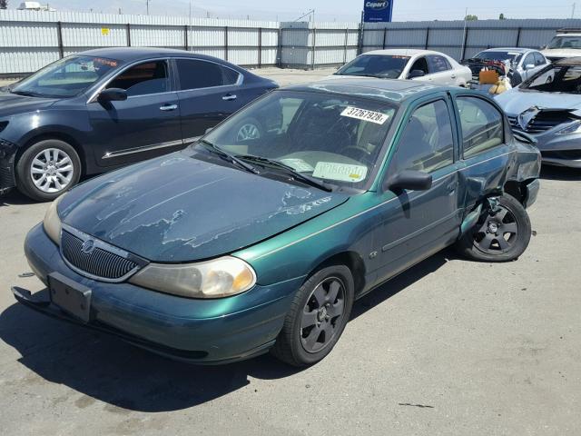 1MEFM66L7XK639122 - 1999 MERCURY MYSTIQUE L GREEN photo 2