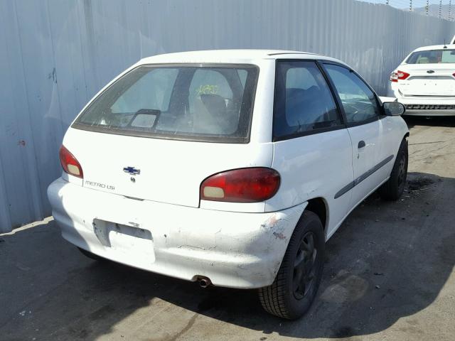 2C1MR2225Y6730293 - 2000 CHEVROLET METRO LSI WHITE photo 4