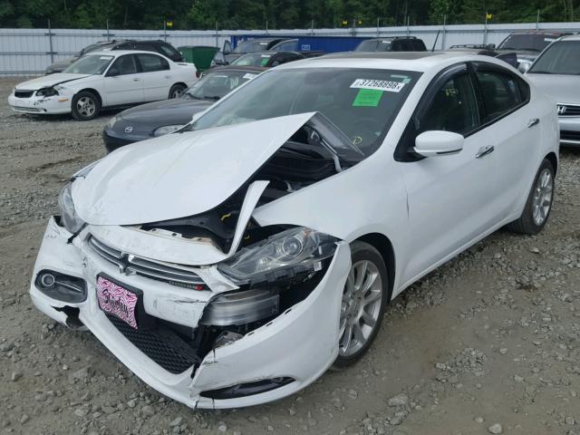 1C3CDFCB0GD593061 - 2016 DODGE DART LIMIT WHITE photo 2