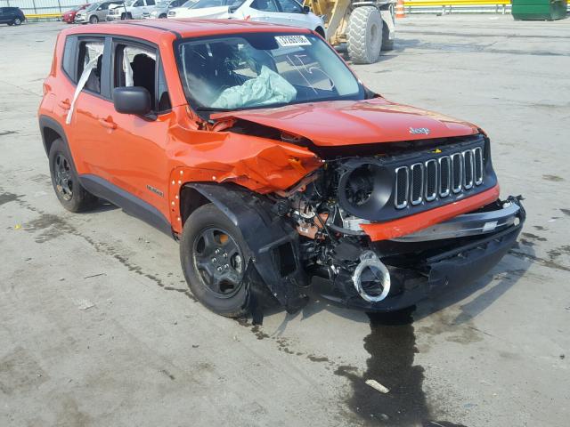 ZACCJAAT0GPE07197 - 2016 JEEP RENEGADE S ORANGE photo 1