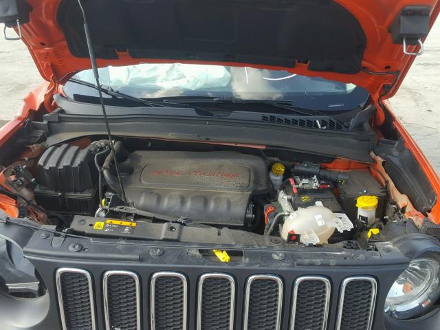 ZACCJAAT0GPE07197 - 2016 JEEP RENEGADE S ORANGE photo 7