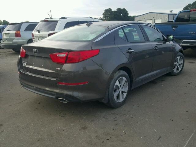 5XXGM4A72EG276935 - 2014 KIA OPTIMA LX GRAY photo 4