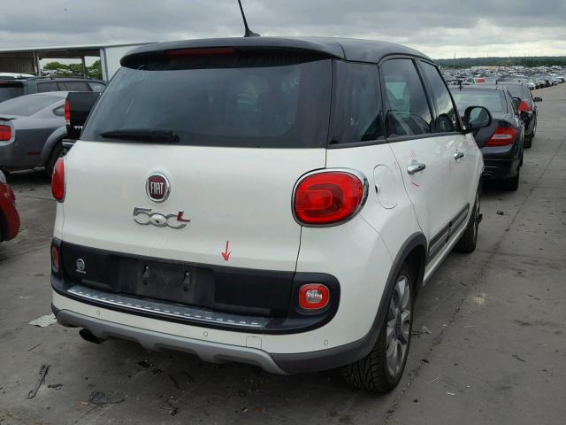 ZFBCFADH9FZ033698 - 2015 FIAT 500L TREKK WHITE photo 4