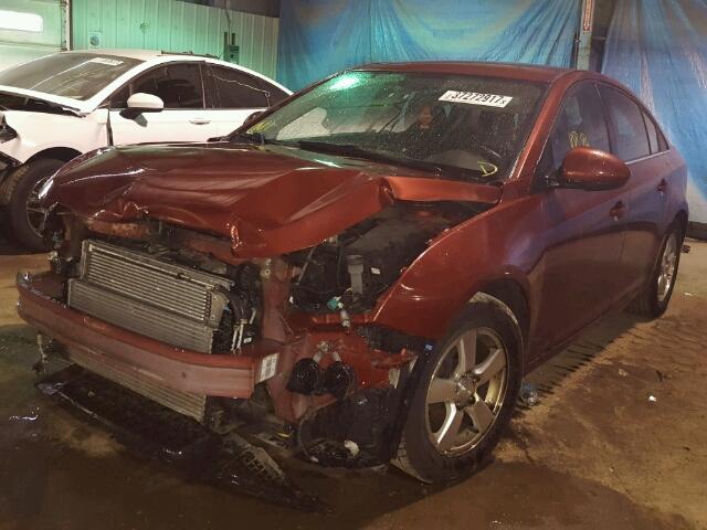 1G1PC5SB4D7161569 - 2013 CHEVROLET CRUZE LT RED photo 2