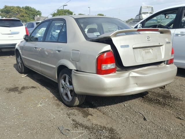 JM1BJ225810482311 - 2001 MAZDA PROTEGE LX BEIGE photo 3