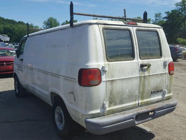 2B7HB11X5TK147822 - 1996 DODGE RAM VAN B1 WHITE photo 3