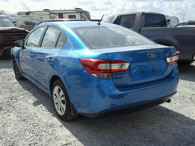 4S3GKAA67J3603870 - 2018 SUBARU IMPREZA BLUE photo 3