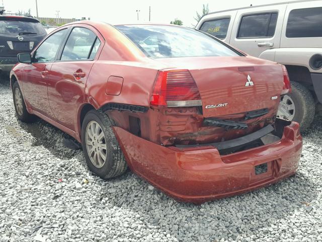 4A3AB36F78E021032 - 2008 MITSUBISHI GALANT ES RED photo 3