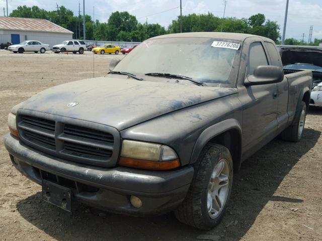 1B7GL32Z22S531453 - 2002 DODGE DAKOTA SPO GRAY photo 2