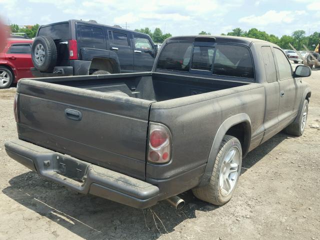 1B7GL32Z22S531453 - 2002 DODGE DAKOTA SPO GRAY photo 4