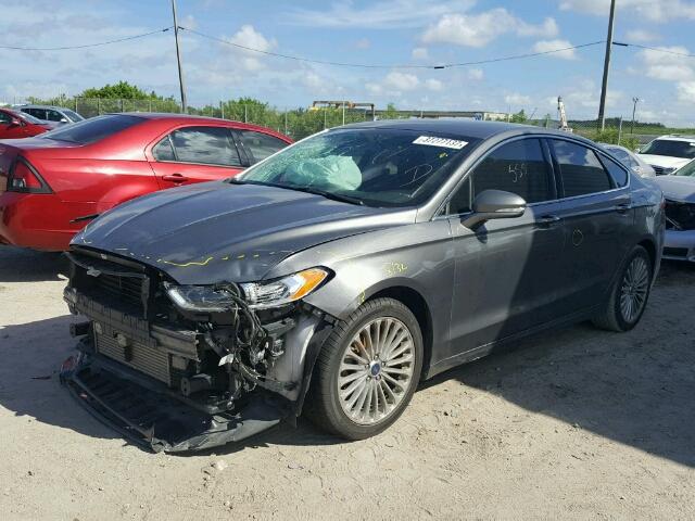 3FA6P0K94ER262425 - 2014 FORD FUSION GRAY photo 2