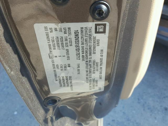 1GNDV33187D176717 - 2007 CHEVROLET UPLANDER L 棕色 照片 10