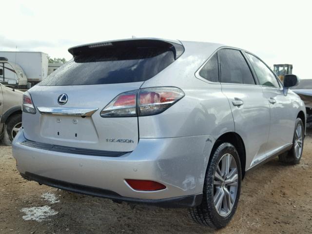 2T2ZB1BAXFC004628 - 2015 LEXUS RX 450H SILVER photo 4