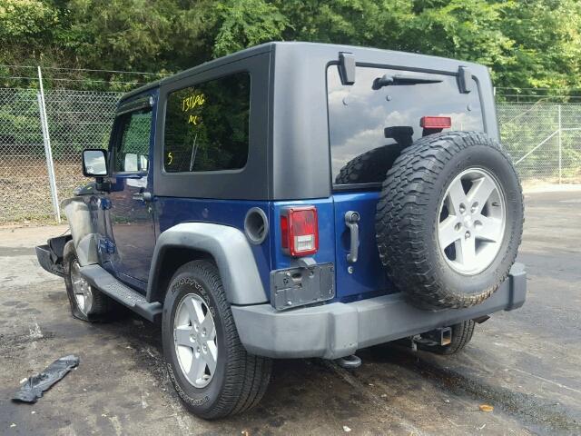 1J4AA2D15AL230675 - 2010 JEEP WRANGLER S BLUE photo 3