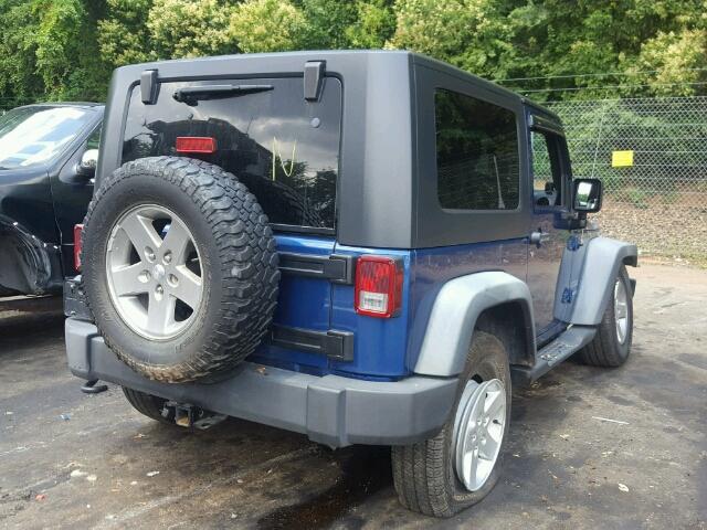 1J4AA2D15AL230675 - 2010 JEEP WRANGLER S BLUE photo 4
