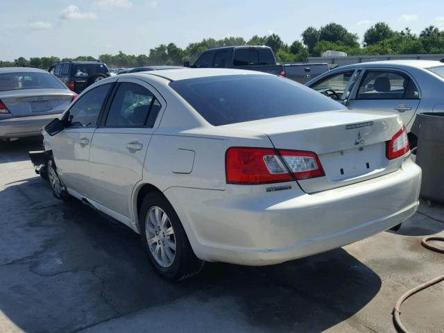 4A3AB36F59E020172 - 2009 MITSUBISHI GALANT ES WHITE photo 3