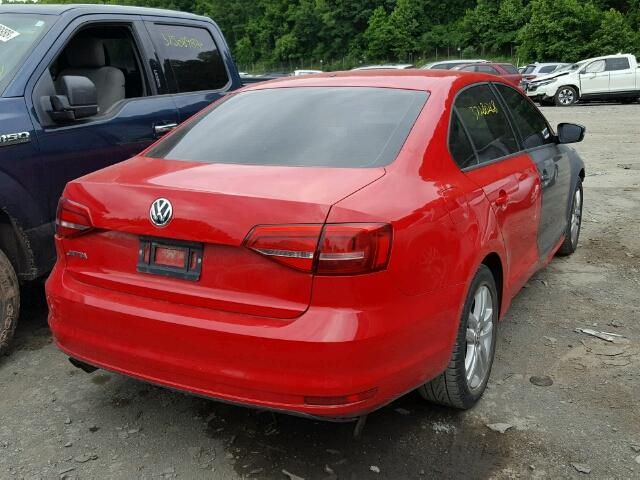 3VW2K7AJ7FM355110 - 2015 VOLKSWAGEN JETTA BASE 红色 照片 4
