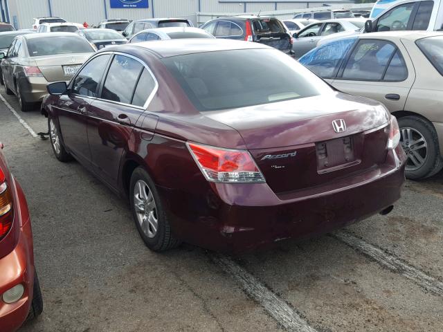 JHMCP264X8C060407 - 2008 HONDA ACCORD LXP BURGUNDY photo 3