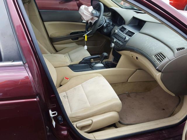 JHMCP264X8C060407 - 2008 HONDA ACCORD LXP BURGUNDY photo 5