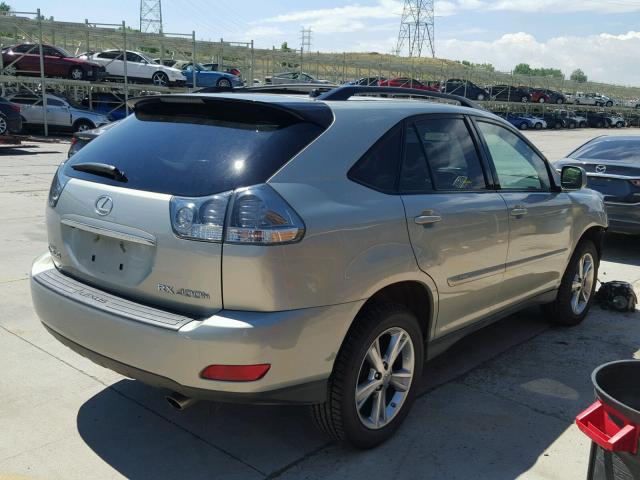 JTJHW31U272033856 - 2007 LEXUS RX 400H SILVER photo 4