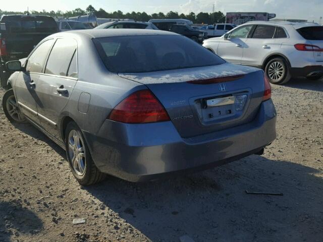 1HGCM56387A115144 - 2007 HONDA ACCORD SE BLUE photo 3