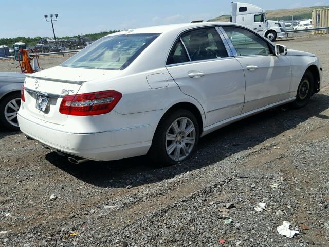 WDDHF8JB0DA730075 - 2013 MERCEDES-BENZ E 350 4MAT WHITE photo 4