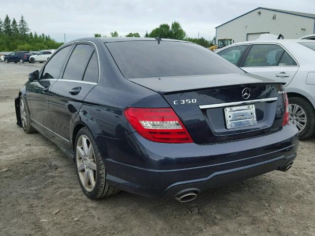 WDDGF8JB5DA791028 - 2013 MERCEDES-BENZ C 350 4MAT BLUE photo 3