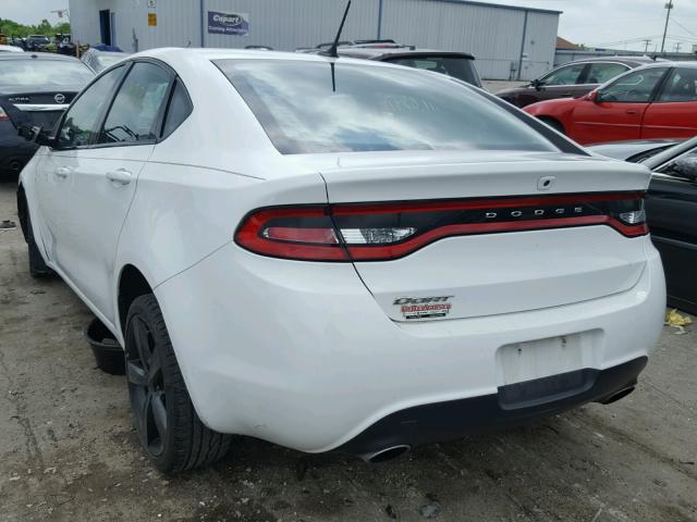 1C3CDFBB8FD434675 - 2015 DODGE DART SXT WHITE photo 3