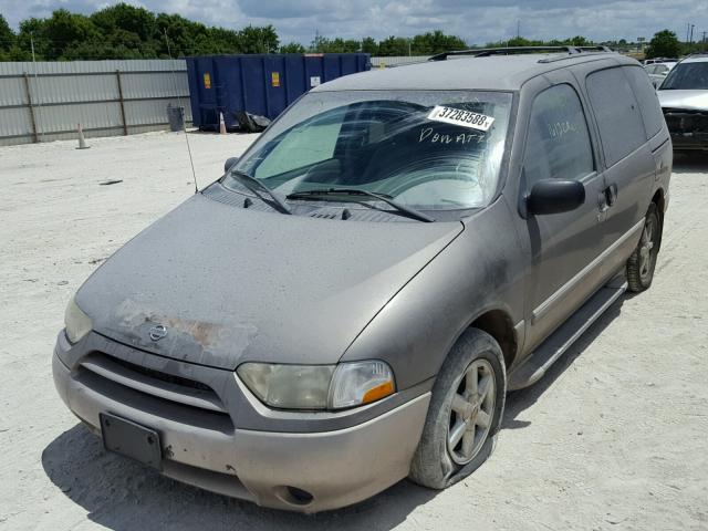 4N2ZN17T32D807104 - 2002 NISSAN QUEST GLE GRAY photo 2