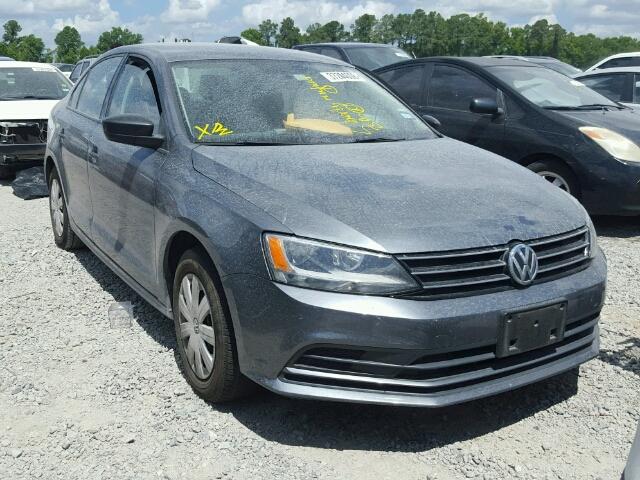 3VW2K7AJXFM317676 - 2015 VOLKSWAGEN JETTA BASE GRAY photo 1