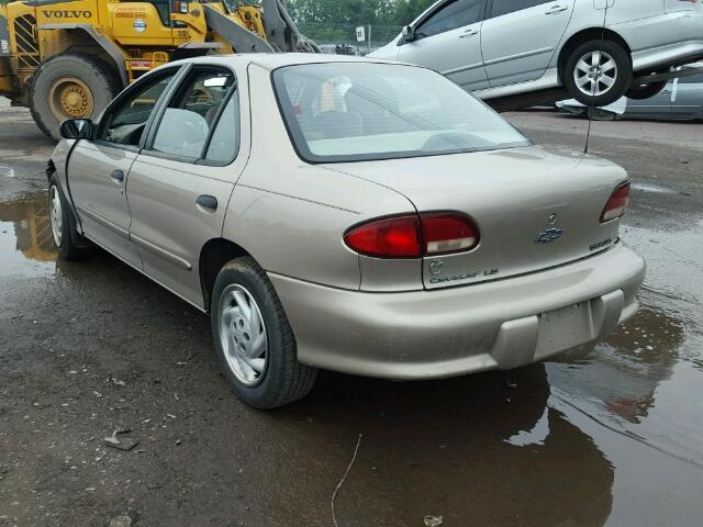 1G1JF5248V7224866 - 1997 CHEVROLET CAVALIER L BEIGE photo 3