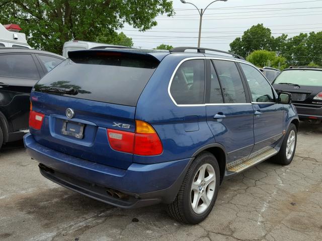 5UXFB33592LH32711 - 2002 BMW X5 4.4I BLUE photo 4