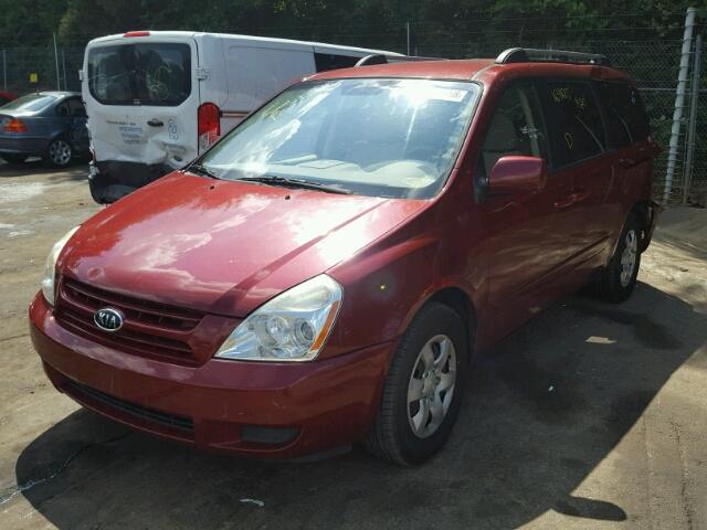 KNDMB233496278505 - 2009 KIA SEDONA EX RED photo 2